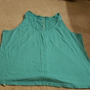 Teal sleeveless tank top